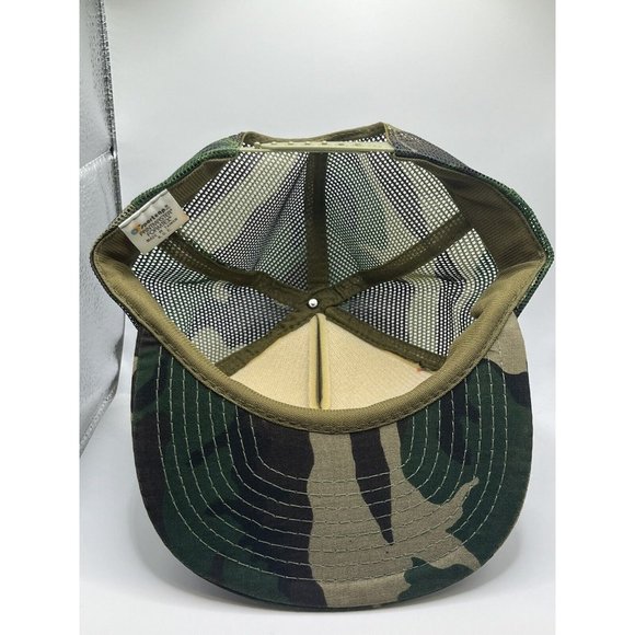 Vintage Mash 1990 Camo Snapback Hat Sportscap Brand Made In Taiwan - Picture 4 of 7